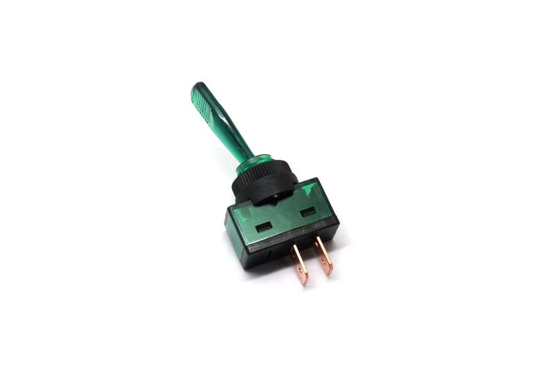 картинка Тумблер ASW-13-101 on-off зеленый | ВсеКомпоненты.ру