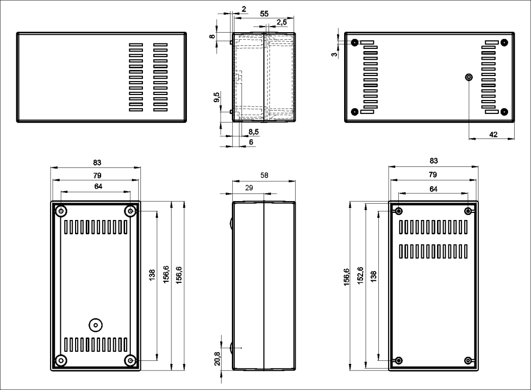 картинка Корпус пластиковый ВБП-2 | ВсеКомпоненты.ру