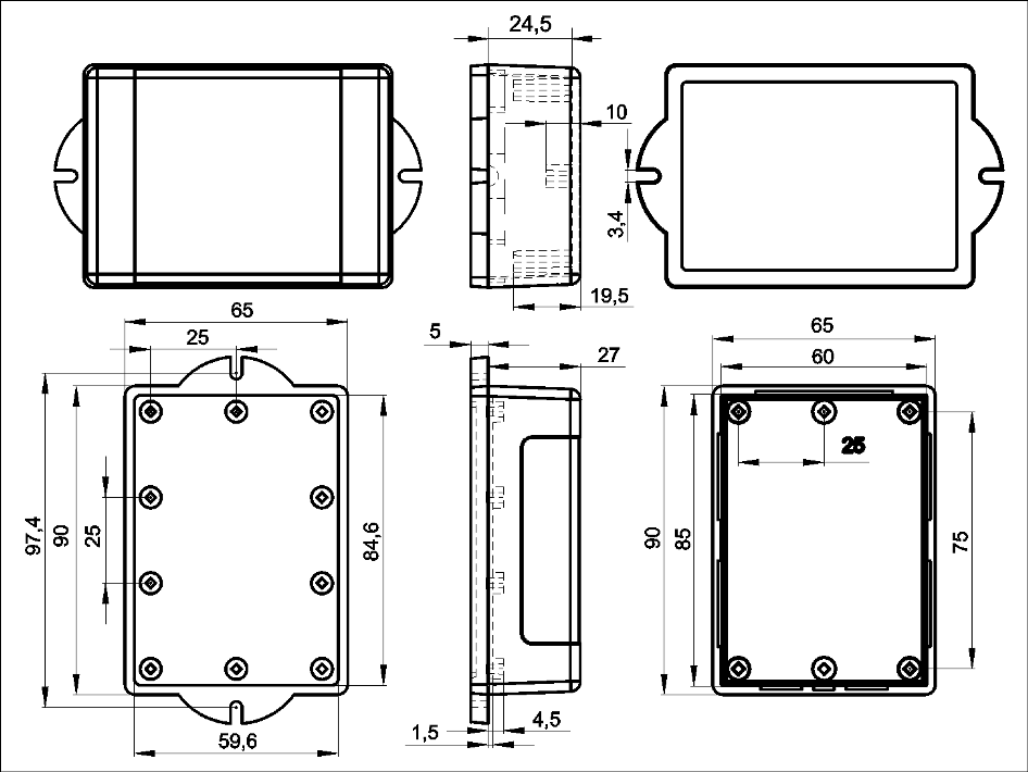 картинка Корпус пластиковый ВК-2 | ВсеКомпоненты.ру