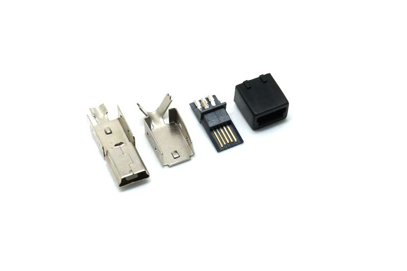 картинка Разъём mini USB (male) вилка разборная | ВсеКомпоненты.ру