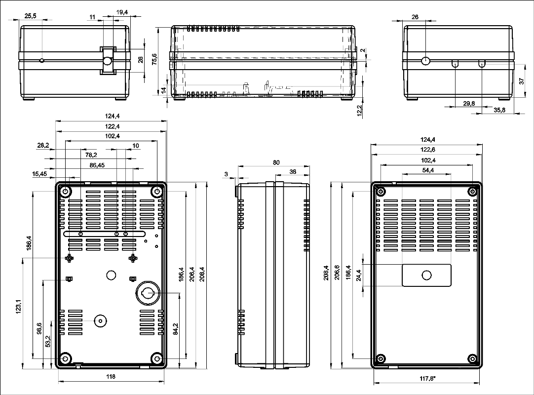 картинка Корпус пластиковый ВБП-0 | ВсеКомпоненты.ру