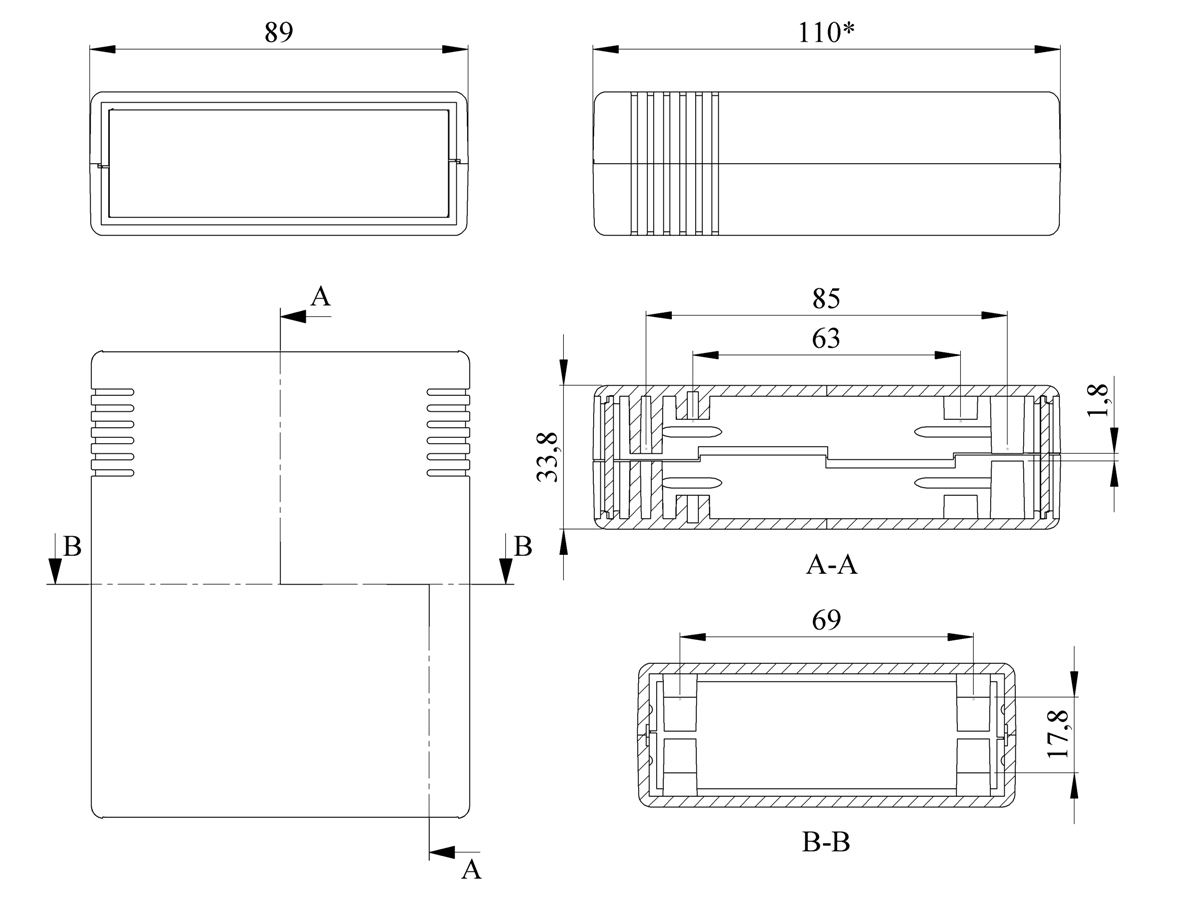 картинка Корпус пластиковый ВК-11 | ВсеКомпоненты.ру