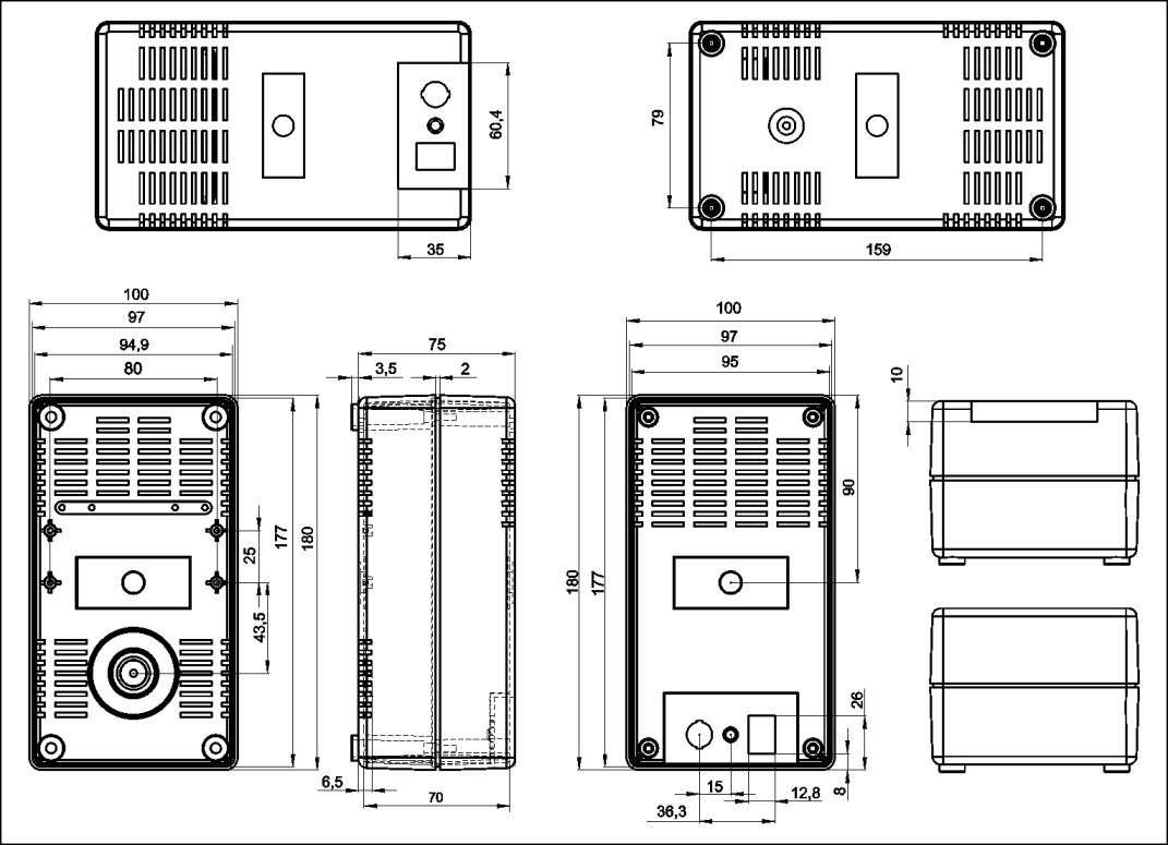картинка Корпус пластиковый ВБП-1 | ВсеКомпоненты.ру