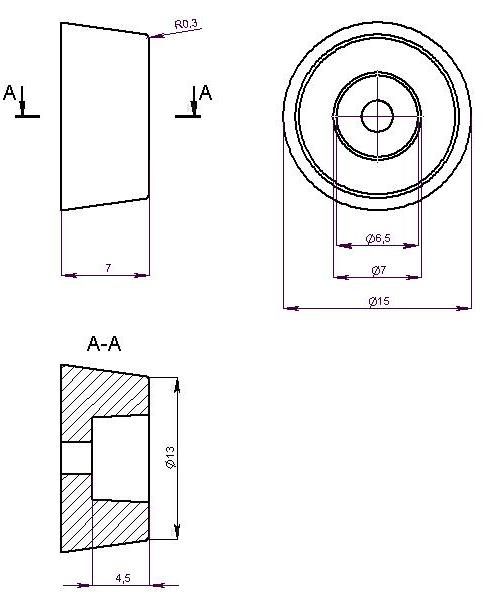 картинка Ножка 15мм | ВсеКомпоненты.ру
