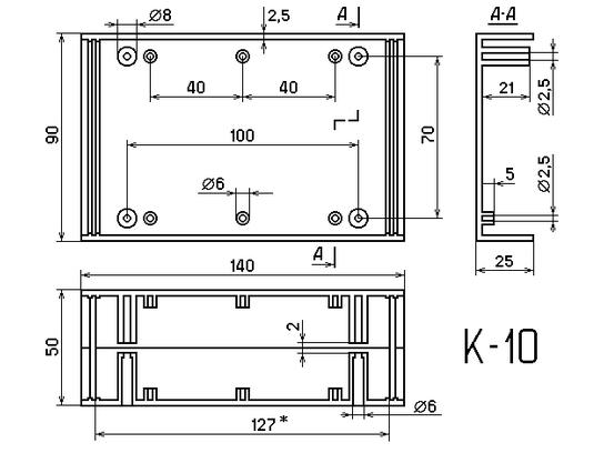 картинка Корпус пластиковый ВК-10 | ВсеКомпоненты.ру