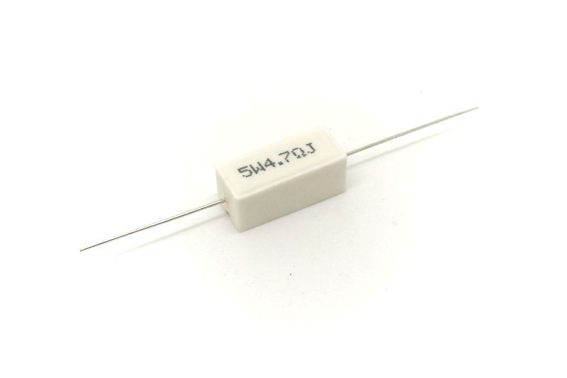 картинка 5,1 Oм резистор выводной цементный 5w  5% | ВсеКомпоненты.ру