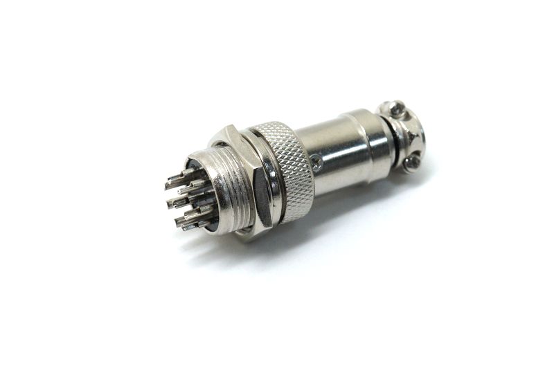 картинка Разъем авиационный GX16-8 (папа+мама) | ВсеКомпоненты.ру