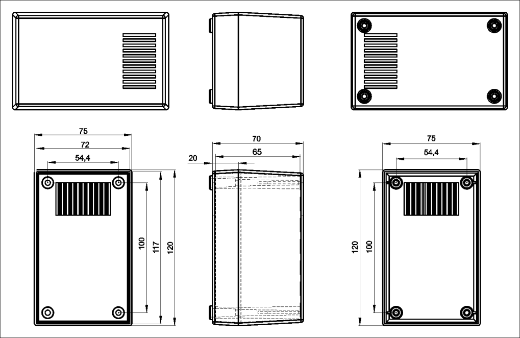 картинка Корпус пластиковый ВБП-3 | ВсеКомпоненты.ру